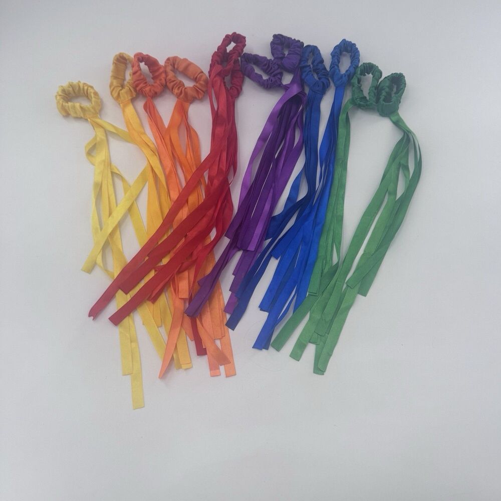 Lakeshore Wrist Ribbons 12 Multicolor Movement Dance Kids Waldorf Fast Shipping